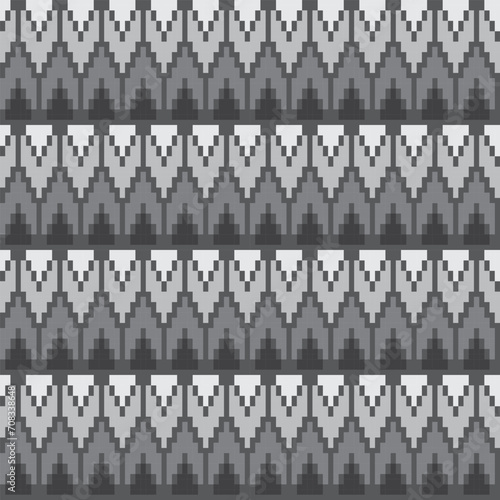 Monochrome Argyle Fair Isle Seamless Pattern Design