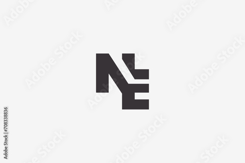 Illustration vector graphic of bold letter NE logo