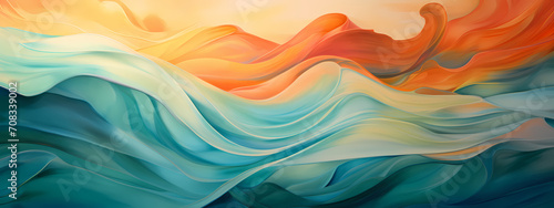 Silken Waves: A Journey from Ocean Depths to Sunset Skies