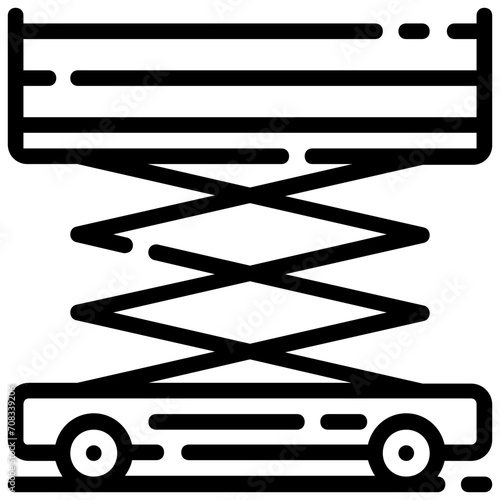 scaffolding outline vector icon