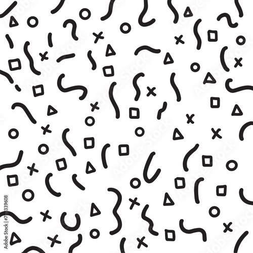Hand drawn abstract doodles background vector EPS 10
