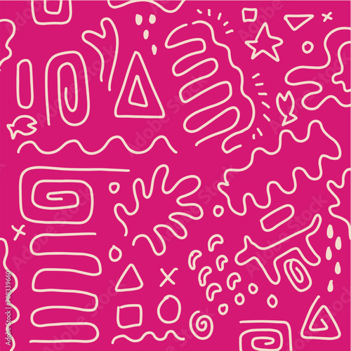Hand drawn doodles abstract element pattern EPS 10