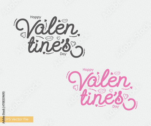 Valentine's day vector lettering, Handwritten love text letter. Vector love illustration 02