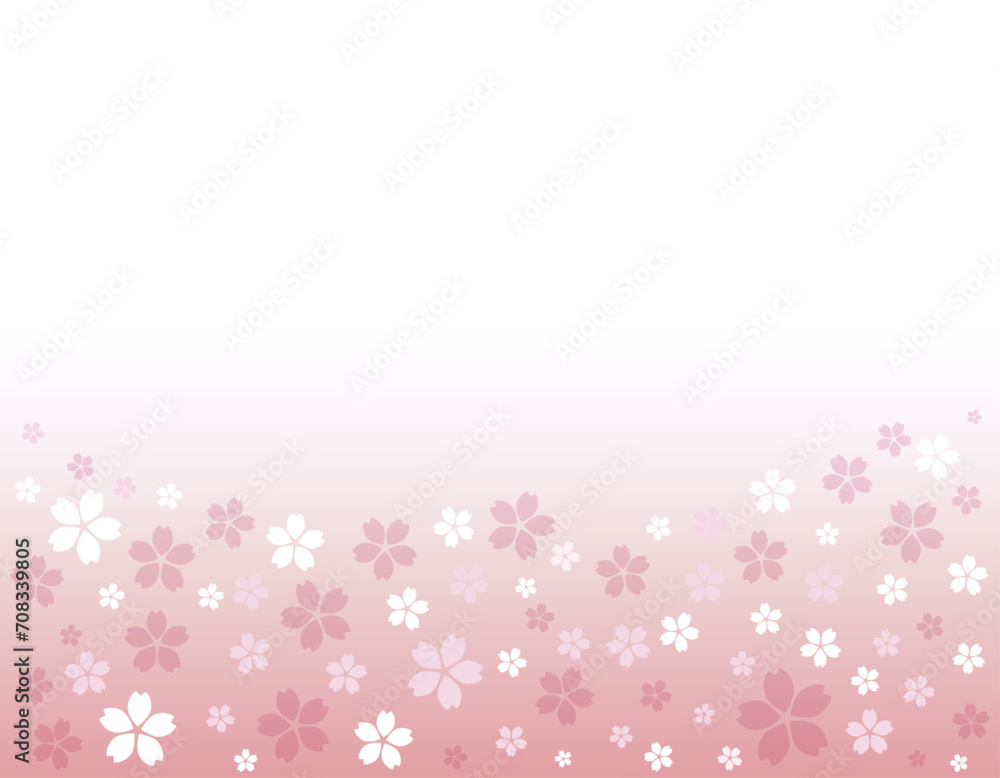 桜の花びらの背景イラスト ピンクのグラデーション背景 桜の花びらの背景イラスト ピンクのグラデーション背景