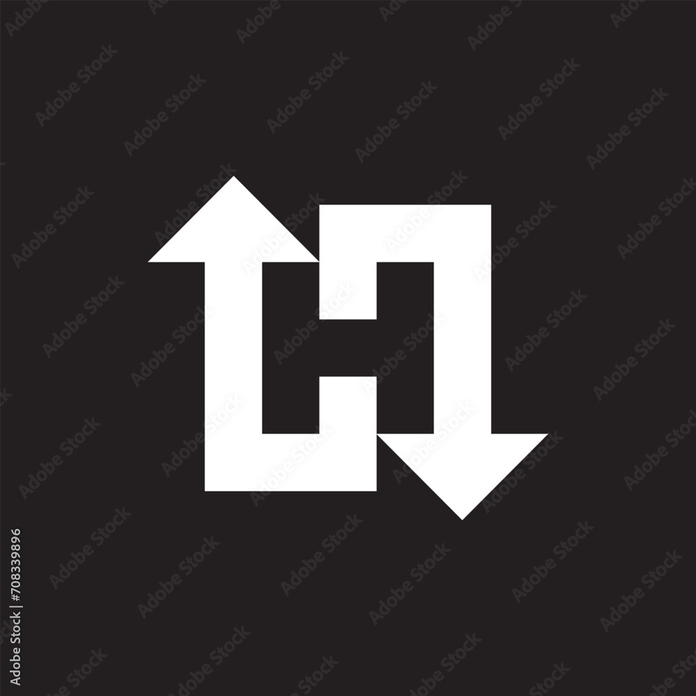Initials H logo design. Initial Letter Logo. Innovative high tech logo template. Initials H logo design. Initial Letter Logo. Innovative high tech logo template.