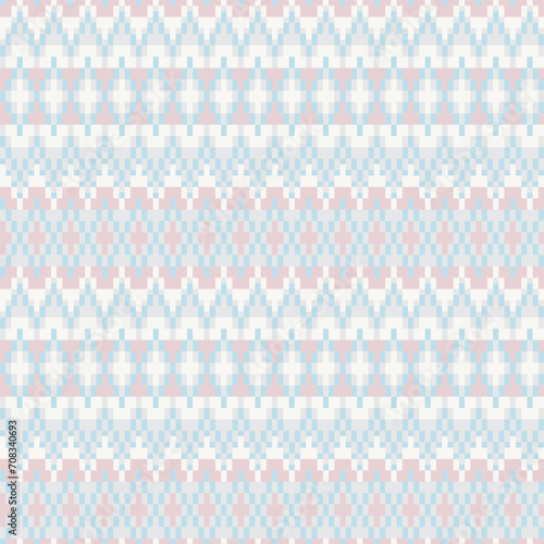 Pastels Argyle Fair Isle Seamless Pattern Design
