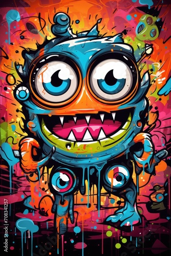 cartoon character graffiti
