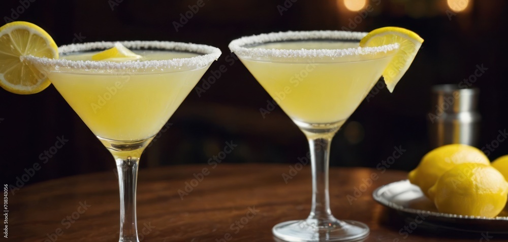 .In the image, two glasses are placed on a wooden table, both filled with yellow-colored drinks. The table also has several lem. .In the image, two glasses are placed on a wooden table, both filled with yellow-colored drinks. The table also has several lem.