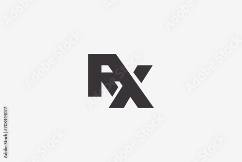 Illustration vector graphic of bold letter RX logo
