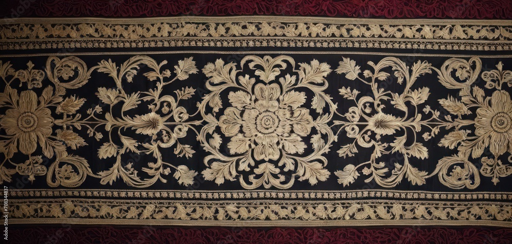 It is a dark blue and red floral rug with an intricate design.. It is a dark blue and red floral rug with an intricate design..