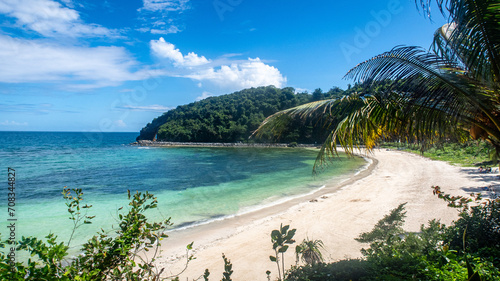Private beach on paradise island Boracay Philippines 