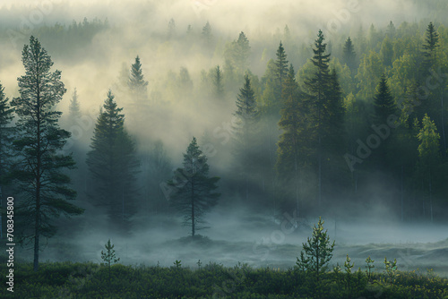 sunny morning in eastern Finland