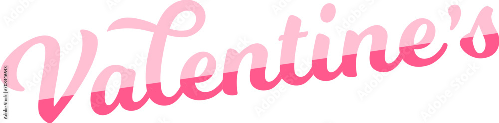 Obraz premium Valentines lettering flat vector design