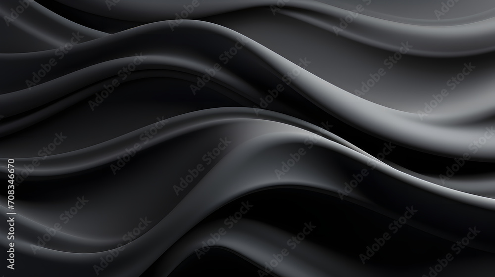 A seamless abstract black texture background featuring elegant swirling curves in a wave pattern, set against a dark material background. A seamless abstract black texture background featuring elegant swirling curves in a wave pattern, set against a dark material background.