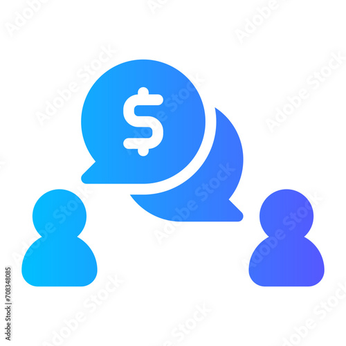 negotiation skills gradient icon