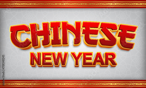 chinese new year oriental background gong xi fa cai typography editable text effect template design