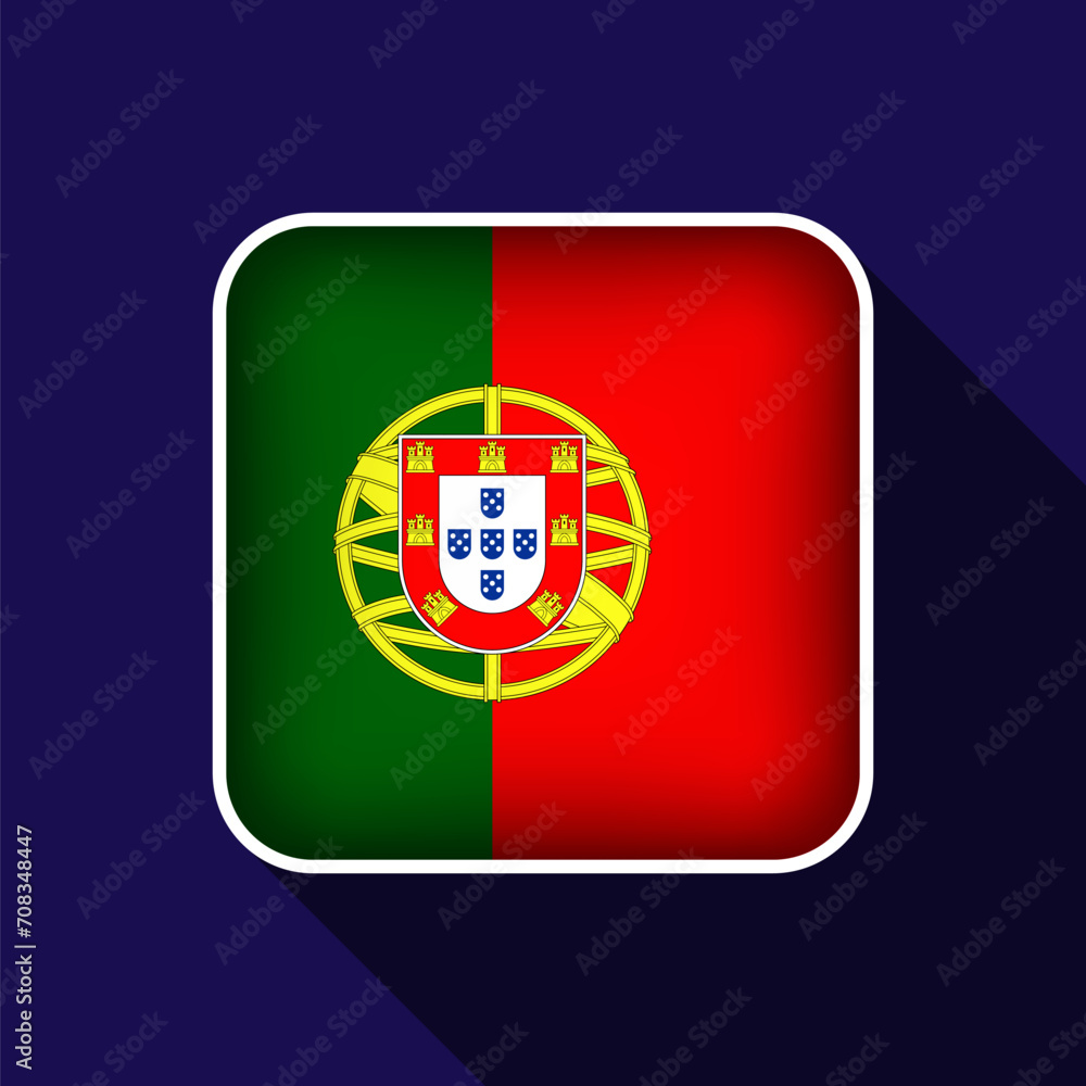 Flat Portugal Flag Background Vector Illustration Flat Portugal Flag Background Vector Illustration