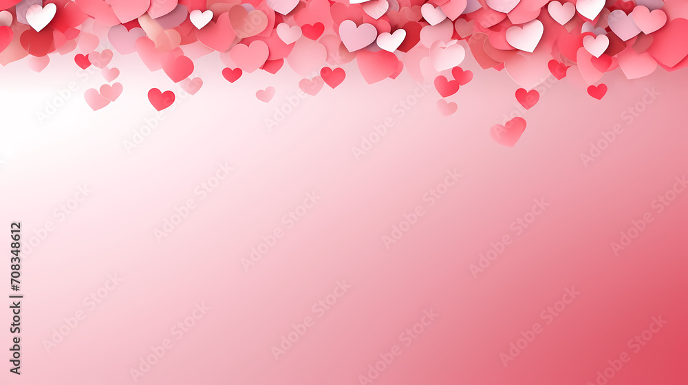 Vibrant Valentine's Day background with red hearts