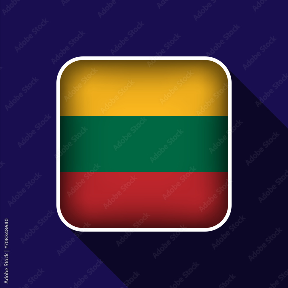 Fototapeta premium Flat Lithuania Flag Background Vector Illustration