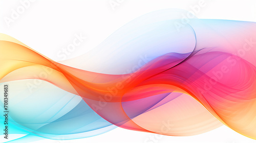 colorful abstract flow fractal psychedelic on white background
