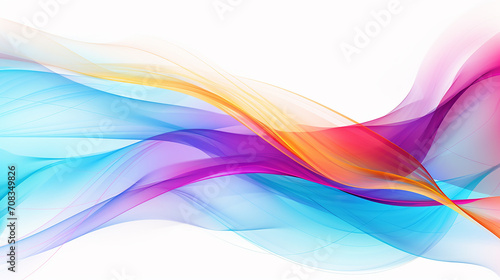 colorful abstract flow fractal psychedelic on white background © Aura