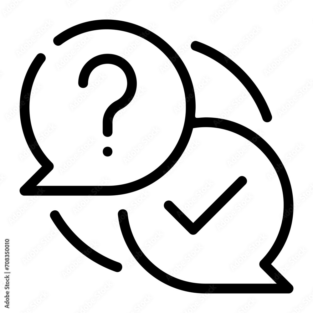 question and answer line icon question and answer line icon