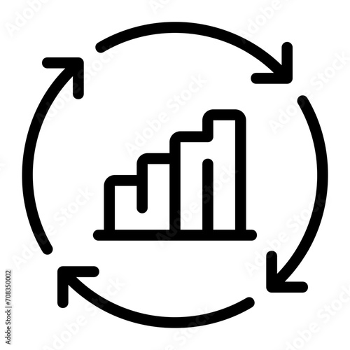 continuous improvement line icon