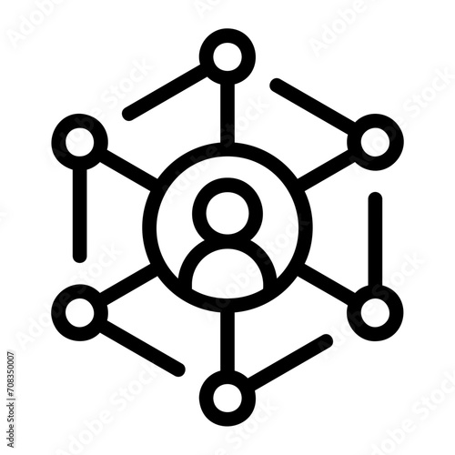 networking skills line icon photo