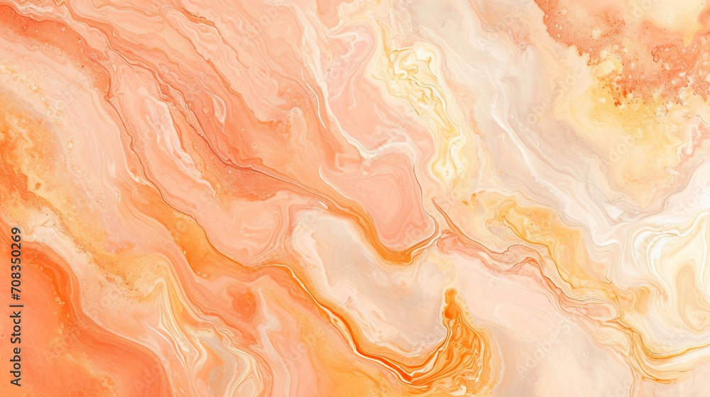 Pastel orange, peach, & custard marble background