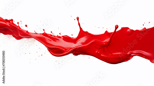 red paint splash isolated on white background