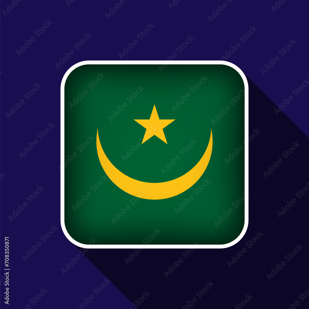 Flat Mauritania Flag Background Vector Illustration Flat Mauritania Flag Background Vector Illustration