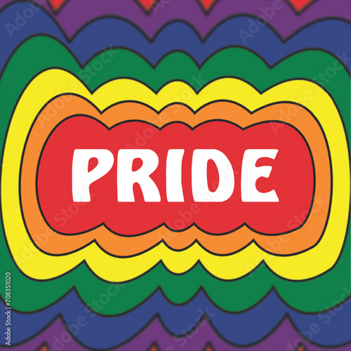 Pride rainbow color vintage background artwork