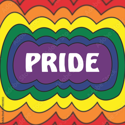 Rainbow color pride LGBTQ++ vintage background artwork