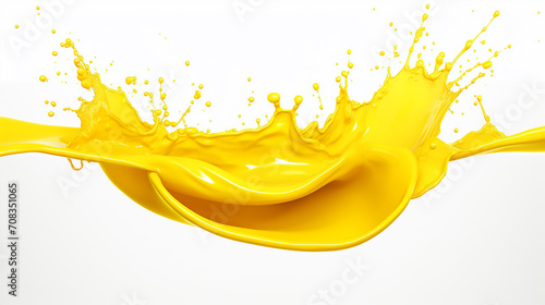 white background with yellow paints splash