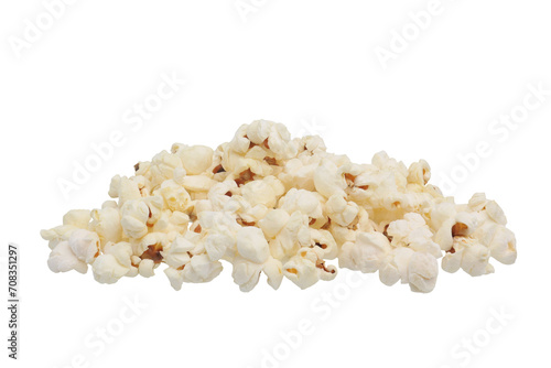 Heap of delicious popcorn on transparent background png