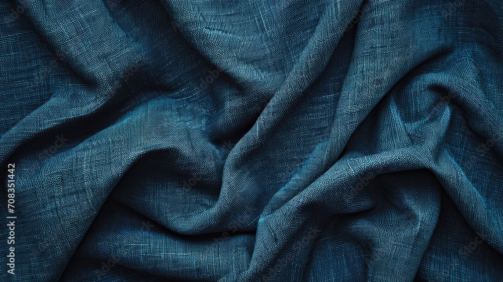 Closeup of blue fabric texture for background, Navy blue cotton fabric pattern Closeup of blue fabric texture for background, Navy blue cotton fabric pattern