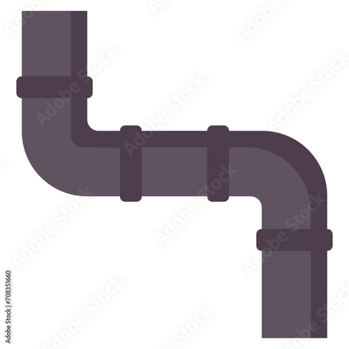 building tubes flat vector icon