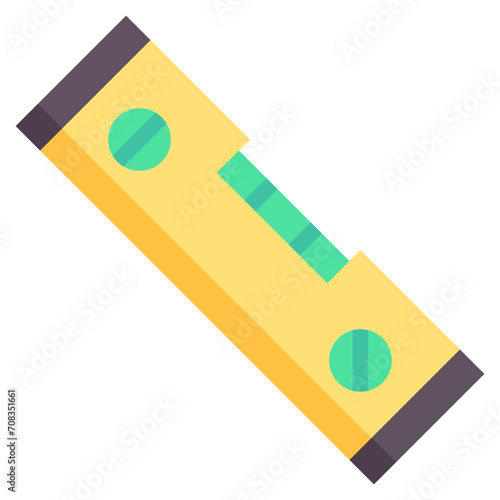 bubble level flat vector icon