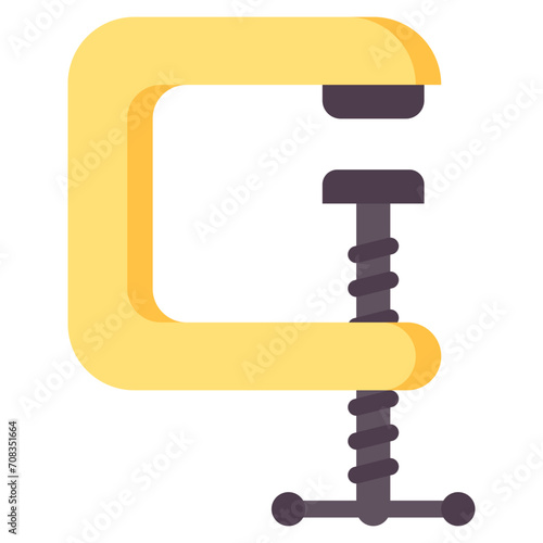 clamp flat vector icon