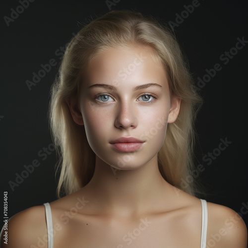 A model with minimal makeup