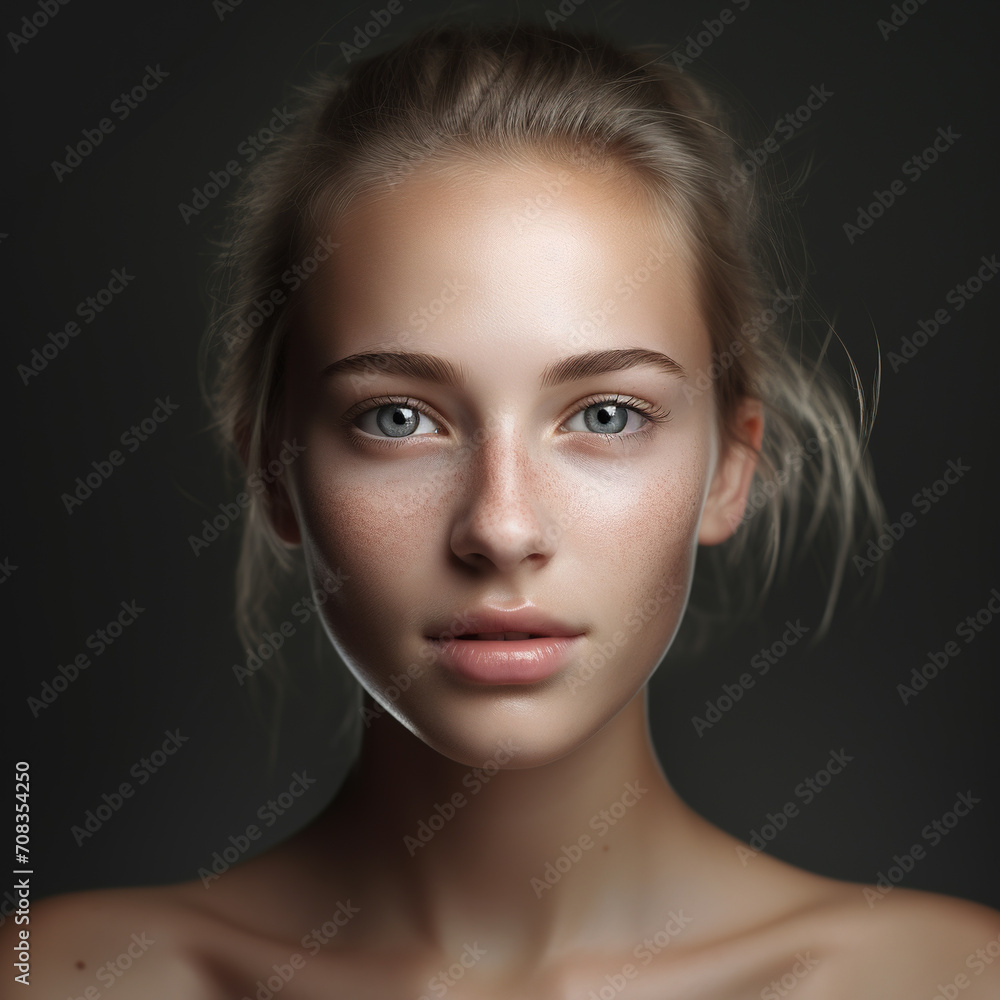 A model with perfectly flowless skin A model with perfectly flowless skin