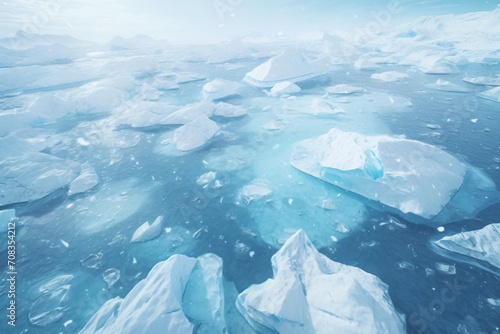 Frozen lake or melting