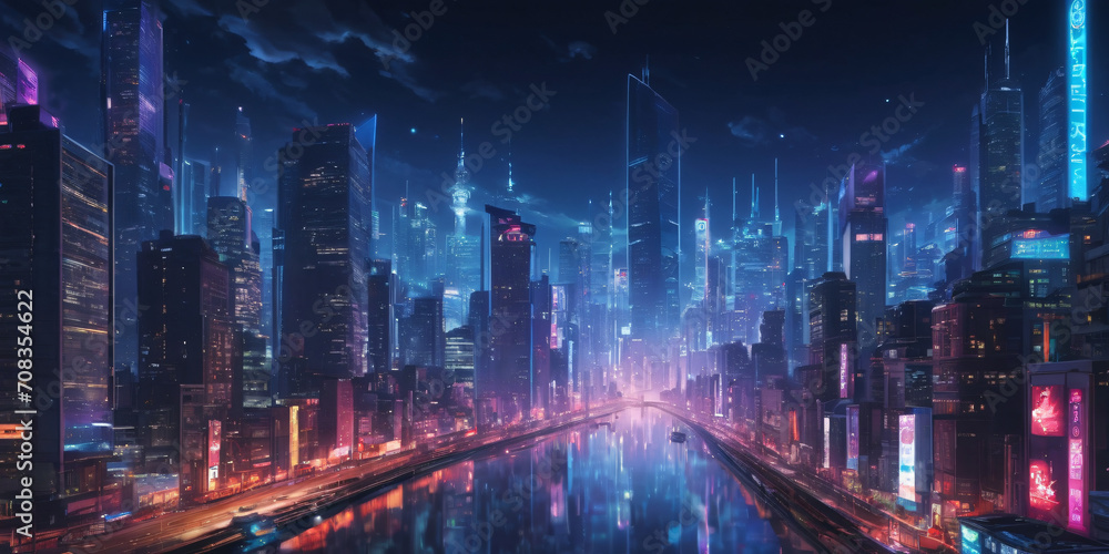 futuristic city generated by AI futuristic city generated by AI