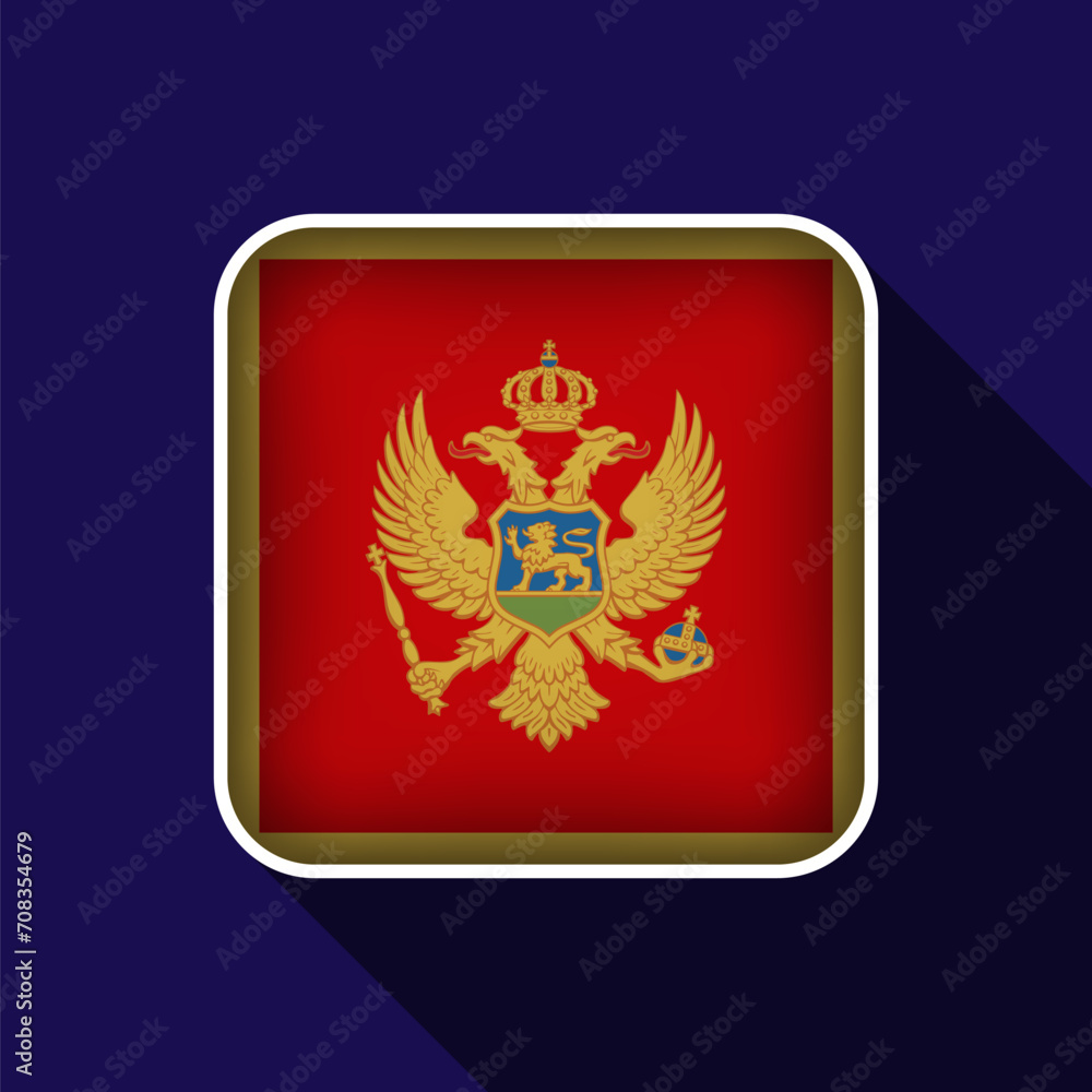 Flat Montenegro Flag Background Vector Illustration Flat Montenegro Flag Background Vector Illustration