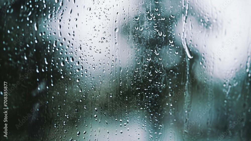 fresh raindrops on the window, Glass with rain drops fresh raindrops on the window, Glass with rain drops