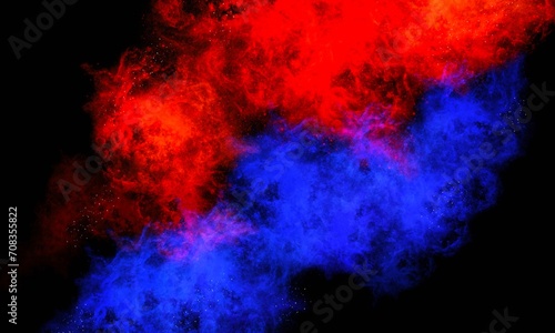 Red and Blue Space Galaxy Nebula Background Wallpaper