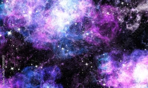 Purple and Blue Space Galaxy Nebula Background Wallpaper