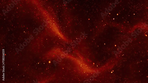 A red nebula with stars and dust,  depicts a vibrant cosmic scene, perfect for sci-fi themes, space exploration, and astronomy-related designs in need of a captivating celestial backdrop.