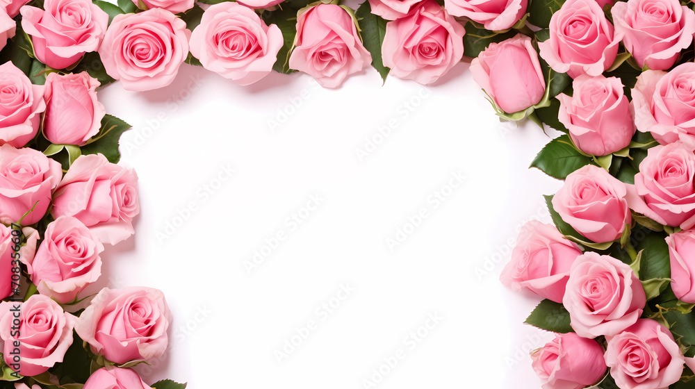 Empty floral frame with copy space for greeting card or invitation design Empty floral frame with copy space for greeting card or invitation design