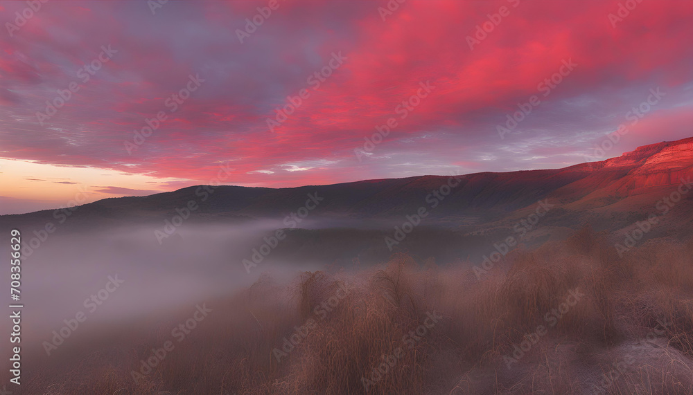 Fototapeta premium Red sky at the morning